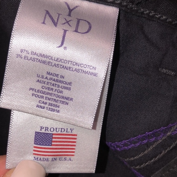 NYDJ size 6 black reptile print skinny jeans - Picture 6 of 10